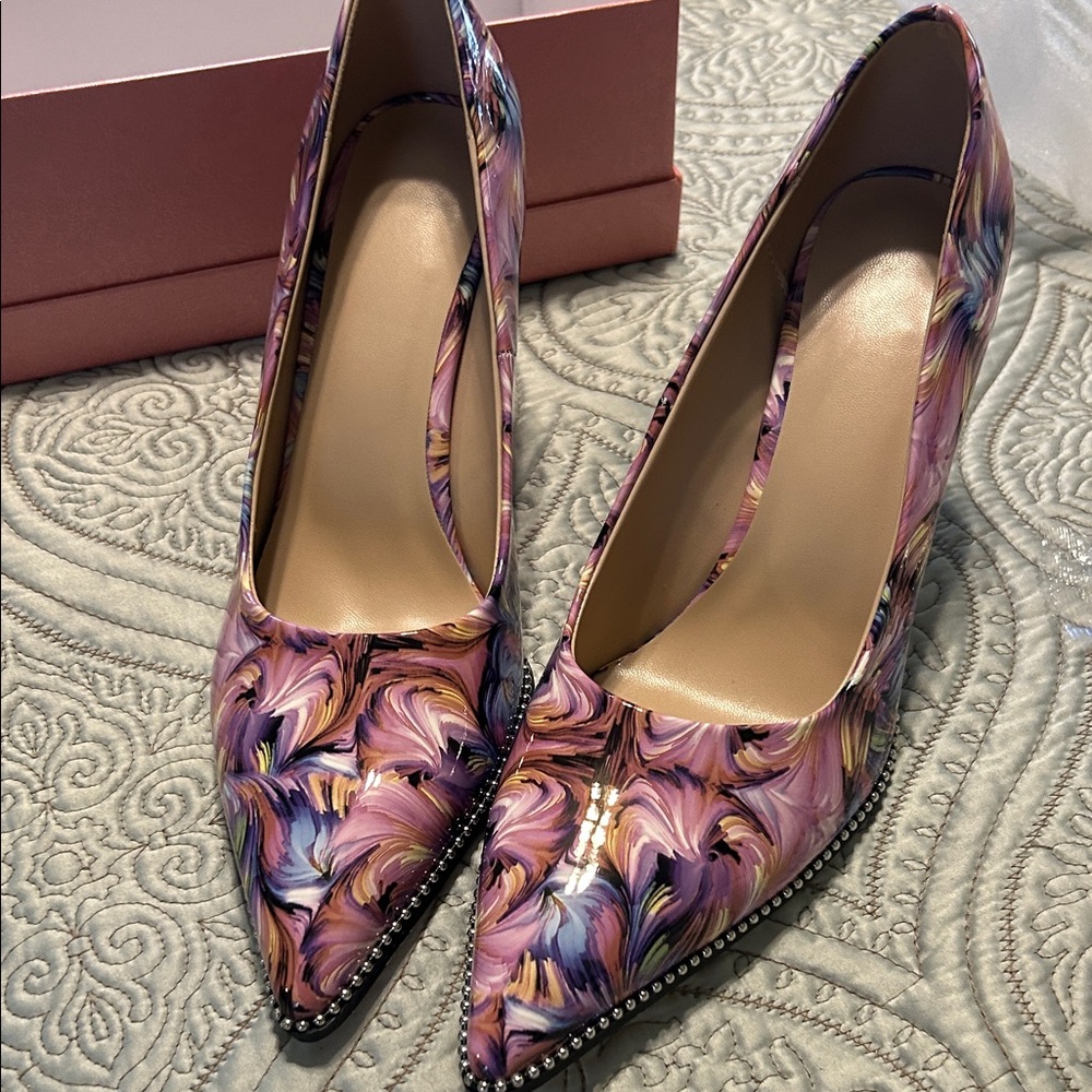 Chic Floral Women's Heels